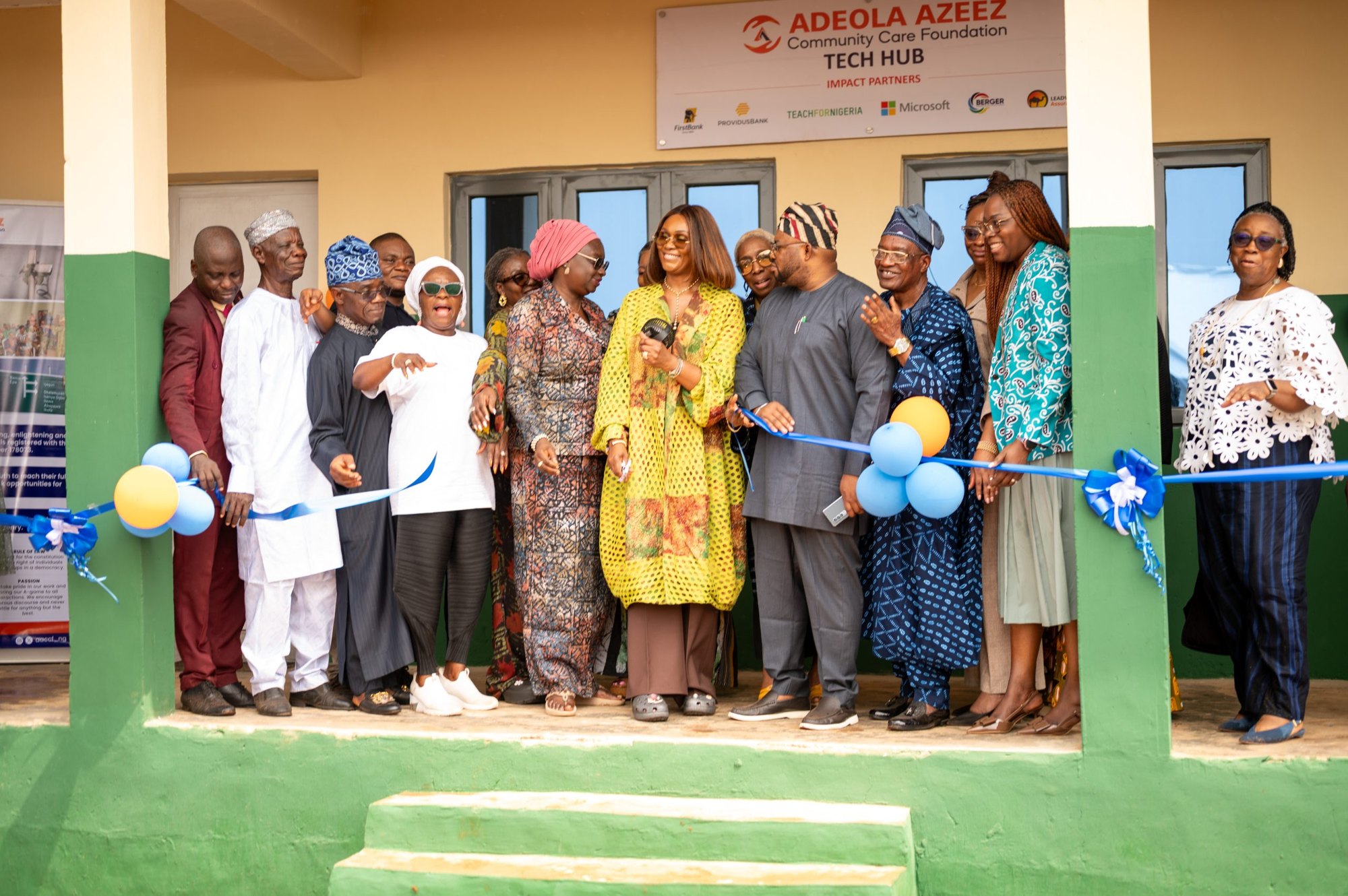 Community members opening the foundation’s technology hub